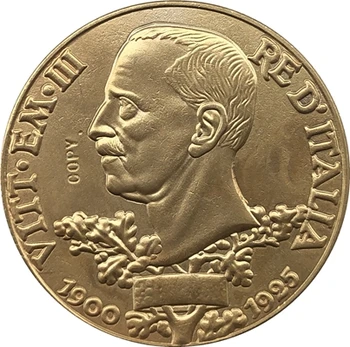 24 K Zelta pārklājumu 1925 Itālija 100 Liras monētu kopijas
