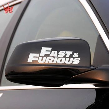 1 PĀRIS Fast Furious dizaina automašīnu atpakaļskata spoguļa uzlīmes un vāka uzlīmes,auto stils die samazināt vinila apdare