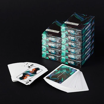 Žilbinošs Vienkāršu Stilu, Spēlējot Kārtis plastmasas ūdensizturīgs Jaunākās Šķidruma Ziedu Cut Pokera Ģimenes Puses galda Spēle