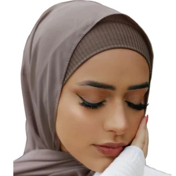 H226 Jaunu Stretchy Likra Viļņaina Iekšējo Hijab Cepures Musulmaņu Underscarf Turban Sunīti Islāma Šalle Caurules Galvu Pilnībā Segtu Lad Vāciņi