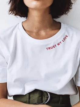 Vēstule Drukāt Grafiskā Sieviešu T-krekls 2022 Vasaras Kokvilnas Vienkāršu Apaļu Kakla Īsām Piedurknēm, Sieviešu Apģērbs Gadījuma Mājīgu Dāmu t-veida Topi