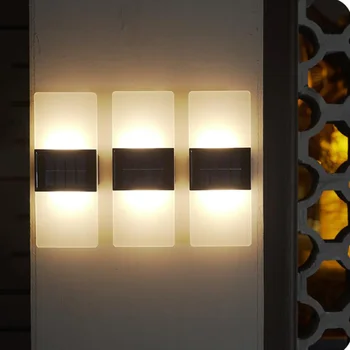 Āra Akrila Solar Sienas Lampa, Ūdensnecaurlaidīga Saules Dārza Žogu, ņemot vērā Saules Solis Kāpņu Gaismas, Koridors, Balkons, Pagalmā Dekori