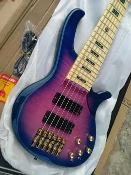 bezmaksas piegāde deoliver bas zelta aparatūras zemu cenu bass vairumtirdzniecības 6 string aktīvo violeta bass ģitāra