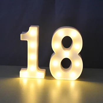 2gab 18. 21. 30 daudz laimes Dzimšanas dienā Apdare Ciparu Indikators 22 CM Numuru LED String Nakts Gaisma Jubilejas Pasākums Puses Piederumi