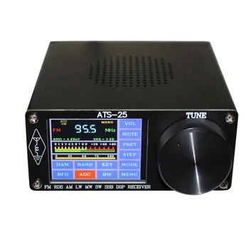 ATS-20+ / ATS-25+ ATS25X1 Si4732 Visi-Band Radio Uztvērējs FM, LW(MW / SW) SSB +Pātagu Antena +Baterija + USB Kabelis + Skaļrunis