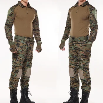 Meža Džungļos Maskēties Medību Apģērbs, Armijas Uniformā Vīriešiem Camo Airsoft Snaiperis Tactical Krekls, Bikses Kaujas BDU Militāro Uzvalks