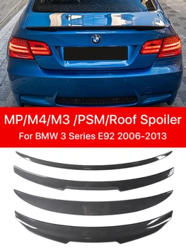 M3 Oglekļa Šķiedras Aizmugurējo Buferi un Lūpu Jumta Bagāžnieka Spoilers MP M4 PSM Stilā Spārns Asti Komplektu priekš BMW 3 Series E92 Coupe 2006. Gada līdz 2013. gadam Melns