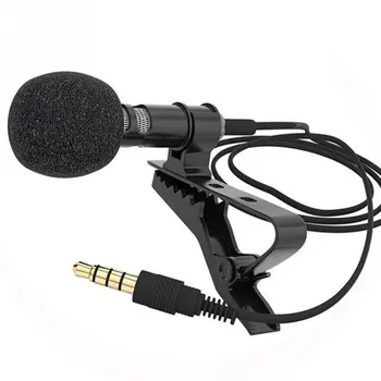 3,5 mm Mini Lavalier Mikrofons Metāla Klipsi Atloks Mic, Mobilo Tālruni, DATORU, Klēpjdatoru Vadu Microfon Runājot Vokālā Audio