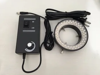 Regulējams LED Ring Light apgaismojums, Lampas Nozares Stereo Mikroskops ar Digitālās Fotokameras Lupa ar AC Barošanas Adapteri