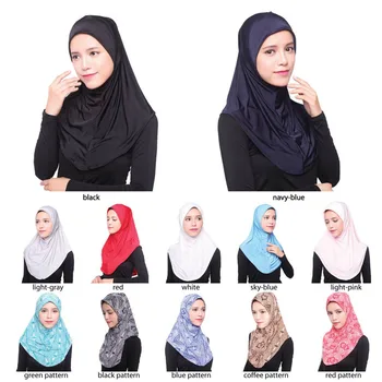 Sievietēm Musulmaņu Hijab Islāma Jersey Turban Islāma Vadītājs Valkā Cepuri Underscarf Hijab Pilnībā Segtu Iekšējo Musulmaņu Kokvilnas Hijab Klp