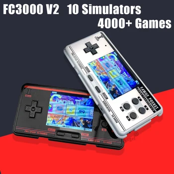 FC3000 IPS Ekrānu Retro Rokas Video Spēļu Konsole, iebūvēta 4000+ Klasiskās Spēles Portatīvie Konsoles 10 Formāta Spēli AV Out Put