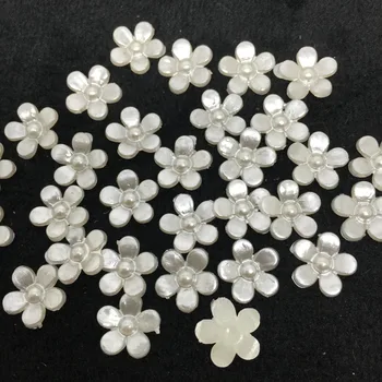 100gab 10mm Sveķu Ziloņkaula Ziedu Pērles Konfeti Flatback Izrotājumu DIY Tālrunis Rotājumi Scrapbooking Amatniecība