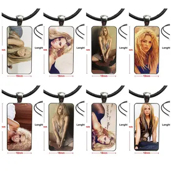 Mīlētājiem Labāko Draudzību Pievilcīgu Shakira Dizaina Modes Vintage Stikla Sieviešu Taisnstūra Kaklarota Kuloni