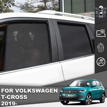 Par Volkswagen VW T-KRUSTU, 2018-2022 T ŠĶĒRSO Magnētiskā Auto Saulessargs Priekšējā Vējstikla Rāmja, Aizkars Sānu Logu Saules Ēnā Vairogs