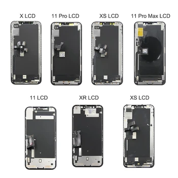 Sākotnējā GX-OLED displeju iphone x oled displeju 12pro xsmax xr touch screen digitizer asamblejas 11 pro max truetone lcd ekrāns