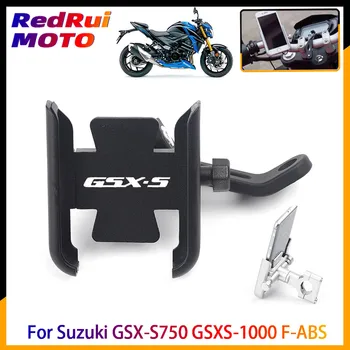 Par Suzuki GSX-S750 GSXS1000 F-ABS Motociklu Mobilā Tālruņa Turētājs GPS Navigator Atpakaļskata Spogulis, Stūres Stiprinājuma Piederumus