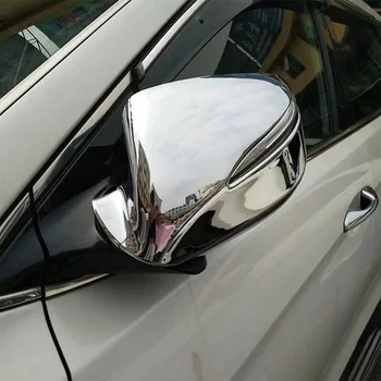 Par Hyundai Santa Fe 2013 2014 2015 ABS Chrome Atpakaļskata Spoguļa Vāciņš Melns Sānu Durvīm Spoguļi Aptver Pārklājums Auto Piederumi 4gab