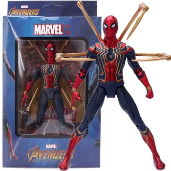 Brīnums Avengers Spider-Man Attēls Dzelzs Spider Darbības Rādītāji Rotaļlietas Super Varonis Attēls Kolekciju Modelis Rotaļlietas Bērniem Dāvanu