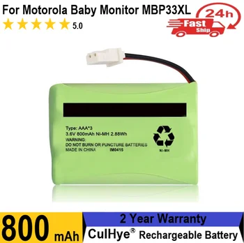 3.6 V Ni-Mh Akumulatoru Motorola Baby Monitor MBP33XL (der tikai MBP33S MBP36 MBP36S jaunāku 800mAh versija) MBP481 MBP482 MBP483