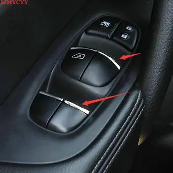 BJMYCYY auto stils ABS 7PCS/KOMPLEKTS Auto logu pacēlāju pogas rotā vizuļi par Nissan Altima Teana L33 Maxima 2013-2018