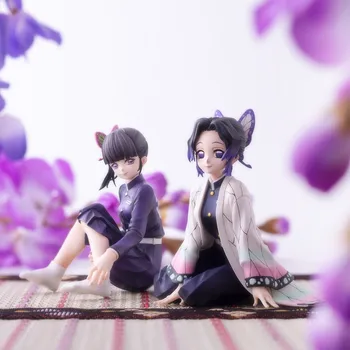Anime Attēls Demon Slayer Kimetsu Nav Yaiba Kochou Shinobu Cute Rotaļlietas Bērniem Kolekcionējamus Modelis PVC Lelle