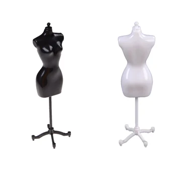 1X Mazuļa Meitenes Fantāzija Lelle Displejs Kleita Kleita Formas Apģērbs Manekena Modelis Stāvēt Plaukts Turētājs Melns Balts Piederumi