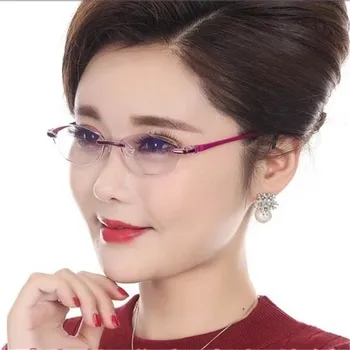 seemfly Mazo Bezrāmju Rāmis Anti-zila Gaisma Lasīšanas Brilles Sievietēm vecuma tālredzība Dioptriju Brilles +1.0 +1.5 +2.0 +2.5 +3.5 +4.0