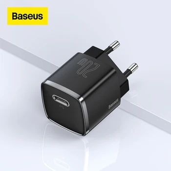 Baseus USB C Tipa Lādētāju 20W Pārnēsājamu USB C Lādētājs Atbalsta Veids C PD Ātra Uzlāde iPhone 14 13 12 Pro Max 11 Mini Plus 8