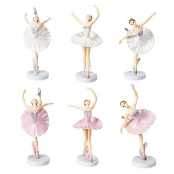 2022 Jaunu 6 gab Miniatūras Statuetes Baleta Dejotājs Kūka Toppers, lai Kūka Dekori
