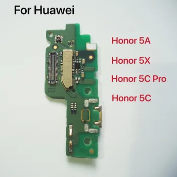 Jauns Mikrofona Modulis+USB Uzlādes Ostas Valdes Flex Kabeļa Savienotājs Daļas Huawei Honor Spēlēt 5.A 5.C Pro 5X Nomaiņa