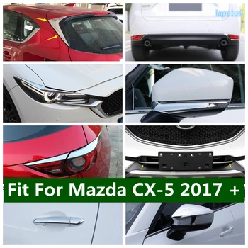 Chrome Aizmugurējais Logs Sānu Spoileris Ārējie Lūpu / Priekšējā Bufera Restes Grili Sloksnes Vāka Apdare Piederumi Mazda CX-5 2017 - 2021