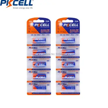 10pcs daudz PKCELL 23a MN21 V23GA VR22 A23 L1028 12v baterijas alkaline baterijas vienmēr būtu Sausas primāro Bateriju MP3 Walkman rotaļlietas utt.
