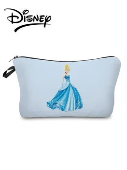 Disney Princese Pelnrušķīte Kosmētikas Soma Karikatūra Grims Bag Blue Bērnu Organizators Soma Skaista Meitene Zīmuli Gadījumā Dāvanu Ceļojumu Mazgāšanas Maisiņā