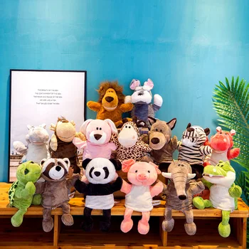 30cm Gudrs Visa Ķermeņa Dzīvnieku Roku Leļļu Plīša Rotaļlietas Bērnudārza Stāsts Interaktīvās Dekorācijas Vecāku-bērnu Spēle Cimdu Lelles