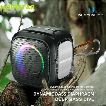 HOPESTAR Partyone Mini Bezvadu Bluetooth Skaļruņiem TWS Āra Ūdensizturīgs Portatīvie High Power Subwoofer, Mūzikas Centrs, LED gaismas