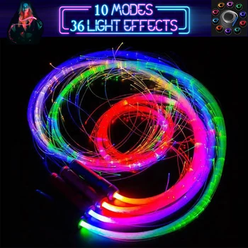 RGB Optisko Šķiedru Pātagu Plūsmas Pikseļu Flash Pātagu iedegties Rave Rotaļlietas Dzīvot Deju Aksesuārus 40 Krāsu Efektu Režīms Gaismas izrādes EDM Deju Grupa