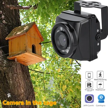 Nelielā Āra Mini IS POE IP Kameras Nakts Redzējums KĪN Platleņķa Audio, Video Novērošanas P2P Onvif Putnu Būris 4K 8MP