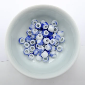 6# 100gab Jingdezhen Keramikas Krelles, Lai Kaklarota Pieņemšanas Veicināšana Procelain Pērlīšu Rotaslietas Pieņemšanas 6mm Pērles #A516A