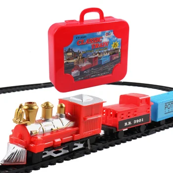 Klasiskā Mini Elektriskā Vilciena Rotaļu Dzelzceļu Auto Mazu Vilcienu Rotaļlietas Bērnu Elektriskā Automašīna Ziemassvētku Rotaļlieta