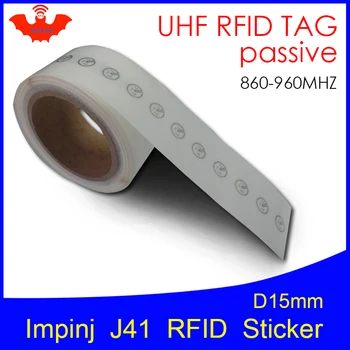 UHF RFID uzlīmes Impinj J41 slapjš kastīšu 915mhz 900 868mhz 860-960MHZ Higgs3 EPCC1G2 6.C smart līmi pasīvā RFID etiķetes