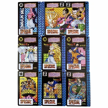 9pcs/set Dragon Ball Buu Sāga No2 Flash Kartes Anime Kompozītu Amatniecības Spēļu Kolekcija Kartes, Bērnu Rotaļlietas