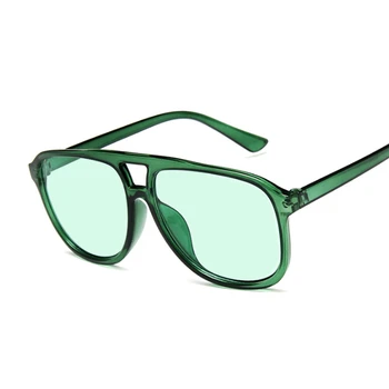 Vintage Zaļš Kvadrātveida Saulesbrilles Sieviete Zīmola Dizainere Retro Sunglass Taisnstūris, Saules Brilles Sieviešu Konfektes Krāsu Eyewears