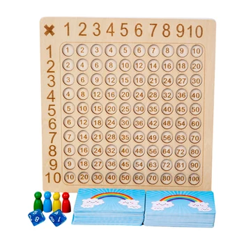 Pavairošanas Valdes Koka Montessori Spēle Bērniem Mācību Izglītības Rotaļlietas, Matemātika, Skaitot Simts Board Interaktīvās Domāšanas Spēle