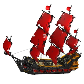 Sarkanais Pirāts Kuģa 13109 Samontēti Modelis Moduļu 3139PCS KM Celtniecības Bloki, Ķieģeļi, Rotaļlietas Ziemassvētku Dāvanas 4195 Radošas Idejas Sērija