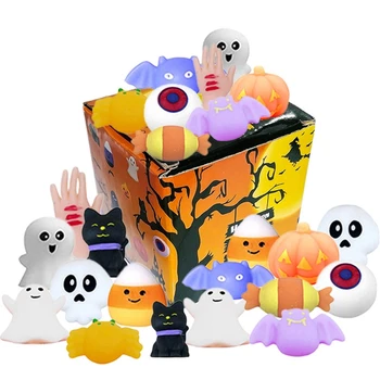 Squishy Halloween TPR, Rotaļlietas, Multiplikācijas filmu Mochi Stretchy Rotaļlietas Handsqueeze Rotaļlietas Bērniem Jaunums Praktiski Joks, Aksesuārus 24Pcs