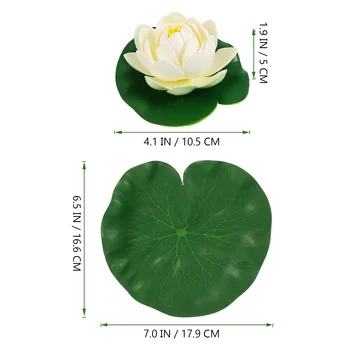 12pcs Peldošās Lily Pads Mākslīgā Lotosa Ziedi Zivju Dīķa Dekorācijas Pagalma Peldošo Ziedu Ornaments