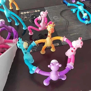 Dzīvnieku Sūcējs Rotaļlietas DIY Silikona Bloka Modelis Sūcējs Samontēti Būvniecības Izglītības Smieklīgi Rotaļlietas Zēniem Meitenēm Stress, Atbrīvot Rotaļlietas