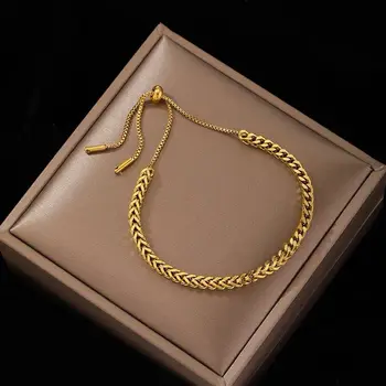 Novo dizaina de moda aço inoxidável šarnīrķēdes pulseiras para mulheres menina homens ouro rk hiphop/rocha ajustável pulseira jói