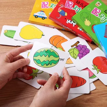 32 gab. Bērnu Bērni Izziņas Puzles, Rotaļlietas Toddler Kartes Spēle Atbilstošas Izziņas Kartes Vehicl Augļu Dzīvnieku Dzīve ir Pāris Puzles