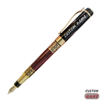 Pasūtījuma Personalizētu Gravējumu Pildspalvu Tintes Tintes Luxury Premium Elegants Skolas Piederumi Stacionārās Skolotāju Dāvanu Radošās Rakstīšanas